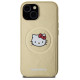 Hello Kitty Leather Kitty Head MagSafe case for iPhone 15 - gold