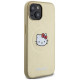 Hello Kitty Leather Kitty Head MagSafe case for iPhone 15 - gold