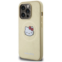 Hello Kitty Leather Kitty Head MagSafe case for iPhone 15 Pro Max - gold