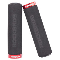 Rockbros BT1001BKRD sponge bicycle handlebar grips - black and red
