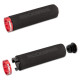 Rockbros BT1001BKRD sponge bicycle handlebar grips - black and red