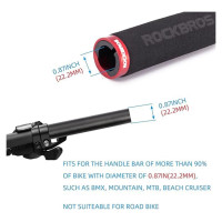 Rockbros BT1001BKRD sponge bicycle handlebar grips - black and red