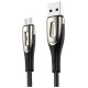 Joyroom Sharp Series S-M411 USB-A / micro USB 3A 1.2m Cable with Charging Indicator - Black