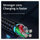 Joyroom Sharp Series S-M411 USB-A / micro USB 3A 1.2m Cable with Charging Indicator - Black
