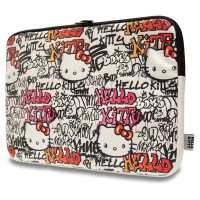 Hello Kitty PU Metal Logo case for a 14" laptop - beige