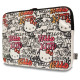 Hello Kitty PU Metal Logo case for a 14" laptop - beige