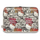 Hello Kitty PU Metal Logo case for a 14" laptop - beige