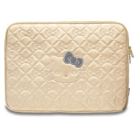 Hello Kitty Zip PU Quilted Bows case for a 14" laptop - gold