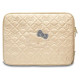 Hello Kitty Zip PU Quilted Bows case for a 14" laptop - gold