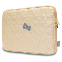 Hello Kitty Zip PU Quilted Bows case for a 14" laptop - gold