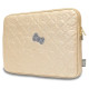 Hello Kitty Zip PU Quilted Bows case for a 14" laptop - gold