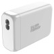 Silver Monkey SMA152 130W GaN charger 3xUSB-C PD USB-A QC 3.0 with detachable power cable - white