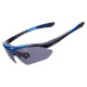 Rockbros 10007 polarizing cycling glasses - black and blue
