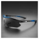 Rockbros 10007 polarizing cycling glasses - black and blue