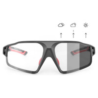 Rockbros SP216BK photochromic UV400 cycling glasses - black and red