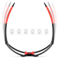 Rockbros SP216BK photochromic UV400 cycling glasses - black and red