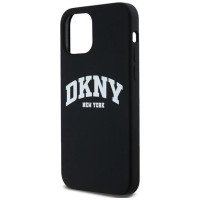 Dkny Liquid Silicone White Printed Logo MagSafe Case for iPhone 12/12 Pro - Black
