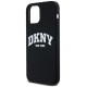 Dkny Liquid Silicone White Printed Logo MagSafe Case for iPhone 12/12 Pro - Black