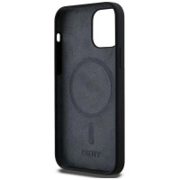 Dkny Liquid Silicone White Printed Logo MagSafe Case for iPhone 12/12 Pro - Black