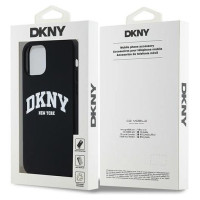 Dkny Liquid Silicone White Printed Logo MagSafe Case for iPhone 12/12 Pro - Black
