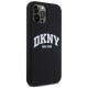 Dkny Liquid Silicone White Printed Logo MagSafe Case for iPhone 12/12 Pro - Black