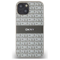 Dkny Leather Mono Stripe & Metal Logo case for iPhone 15 / 14 / 13 - beige