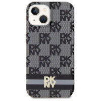 Dkny IML Checkered Mono Pattern & Printed Stripes MagSafe Case for iPhone 15 Plus / 14 Plus - Black