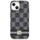 Dkny IML Checkered Mono Pattern & Printed Stripes MagSafe Case for iPhone 15 Plus / 14 Plus - Black
