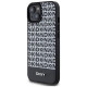 Dkny Leather Printed Pattern Metal Logo MagSafe Case for iPhone 15/14/13 - Black