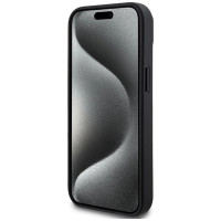 Dkny Leather Printed Pattern Metal Logo MagSafe Case for iPhone 15/14/13 - Black