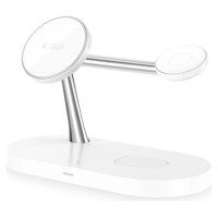Tech-Protect A12 3in1 MagSafe Inductive Charger for Smartphone/Headphones/Smartwatch - White