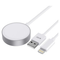 Tech-Protect UltraBoost 2in1 Magnetic Charger with USB-C / Lightning Cables for Apple Watch 1.5m - White