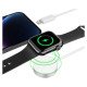 Tech-Protect UltraBoost 2in1 Magnetic Charger with USB-C / Lightning Cables for Apple Watch 1.5m - White