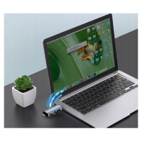 Tech-Protect UltraBoost SD/micro SD card reader with USB-C/USB-A connectors - gray