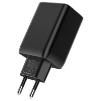 Tech-Protect C65W charger 2x USB-C PD 65W / USB-A QC 3.0 - black
