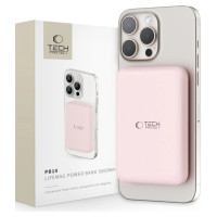 Tech-Protect LifeMag PB10 Powerbank with MagSafe 5000mAh 15W USB-C port - pink + USB-C cable