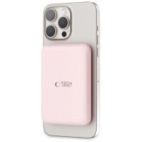 Tech-Protect LifeMag PB10 Powerbank with MagSafe 5000mAh 15W USB-C port - pink + USB-C cable