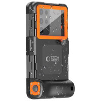 Tech-Protect Waterproof Case IPX8 for 4.7-6.7" Smartphones - Black and Orange