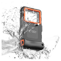 Tech-Protect Waterproof Case IPX8 for 4.7-6.7" Smartphones - Black and Orange