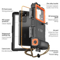 Tech-Protect Waterproof Case IPX8 for 4.7-6.7" Smartphones - Black and Orange