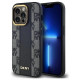 Dkny Leather Checkered Mono Pattern MagSafe Case for iPhone 13 Pro Max - Black