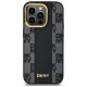Dkny Leather Checkered Mono Pattern MagSafe Case for iPhone 14 Pro Max - Black