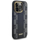 Dkny Leather Checkered Mono Pattern MagSafe Case for iPhone 14 Pro Max - Black