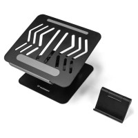 Wozinsky Laptop stand Wozinsky WRS-CPY84SB 360 aluminum + Free! smartphone stand - black