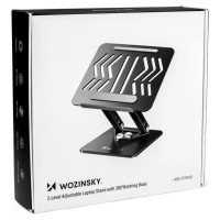 Wozinsky Laptop stand Wozinsky WRS-CPY84SB 360 aluminum + Free! smartphone stand - black