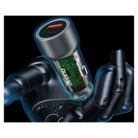 Dudao R4T 25W USB-A / USB-C Car Charger - Gray