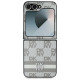 Dkny Checkered Pattern Printed Stripes Case for Samsung Galaxy Z Flip 6 - Beige