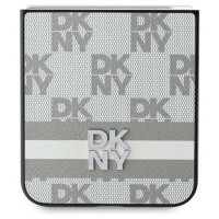 Dkny Checkered Pattern Printed Stripes Case for Samsung Galaxy Z Flip 6 - Beige