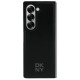 Dkny Magsafe Plain Leather Metal Stack Logo Case for Samsung Galaxy Z Fold 6 - Black