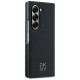Dkny Magsafe Plain Leather Metal Stack Logo Case for Samsung Galaxy Z Fold 6 - Black